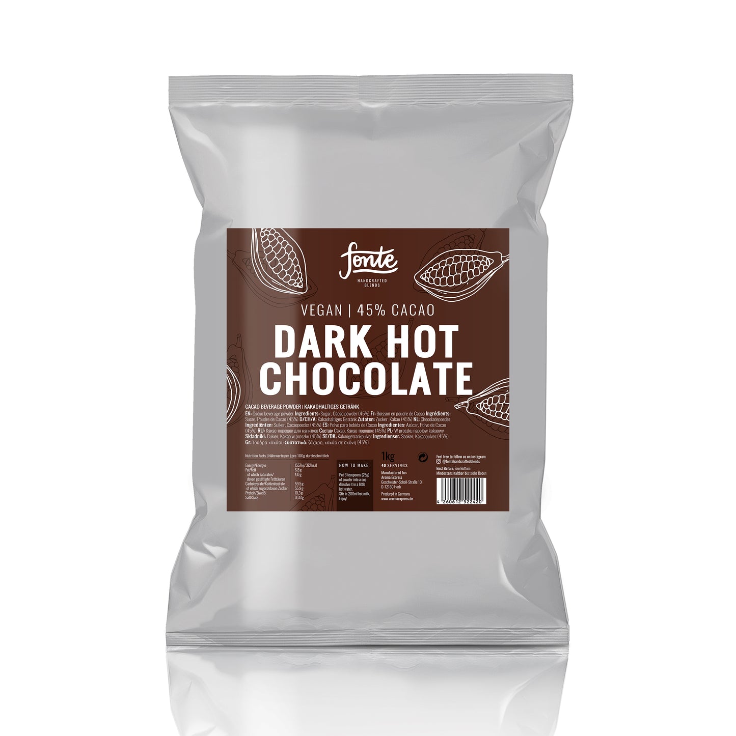 Fonte Dark Hot Chocolate 1kg