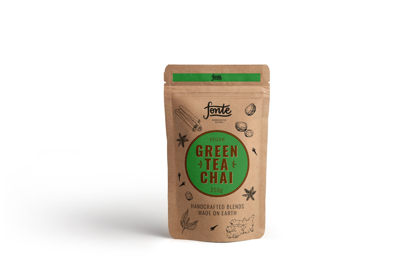 Fonte Green Tea Chai - 100% Vegan 250g